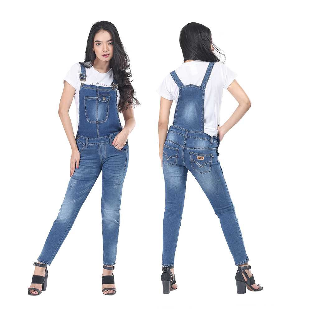 Celana Jeans Overall Denim Wanita - Original Inficlo | INF 871