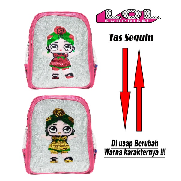 Tas Ransel Anak Sekolah SEQUIN L.O.L - Ransel Sekolah TK/Paud L.O.L usap