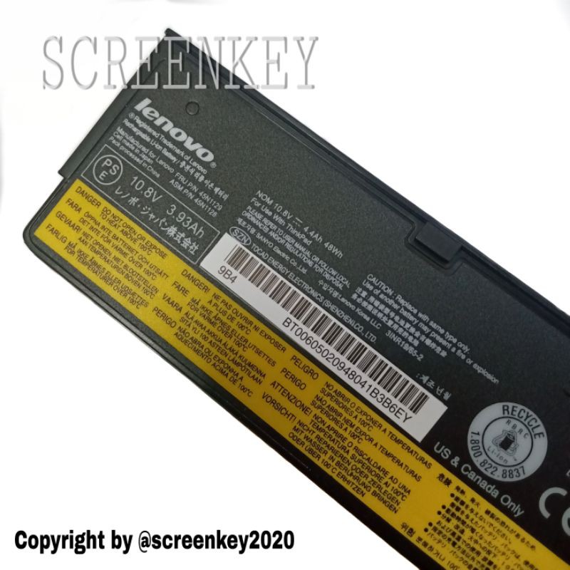 Baterai Laptop Lenovo ThinkPad X240 X240S X250 X260 T440 X240 X250 T440 T450 K2450 45N1126 T440S 68+