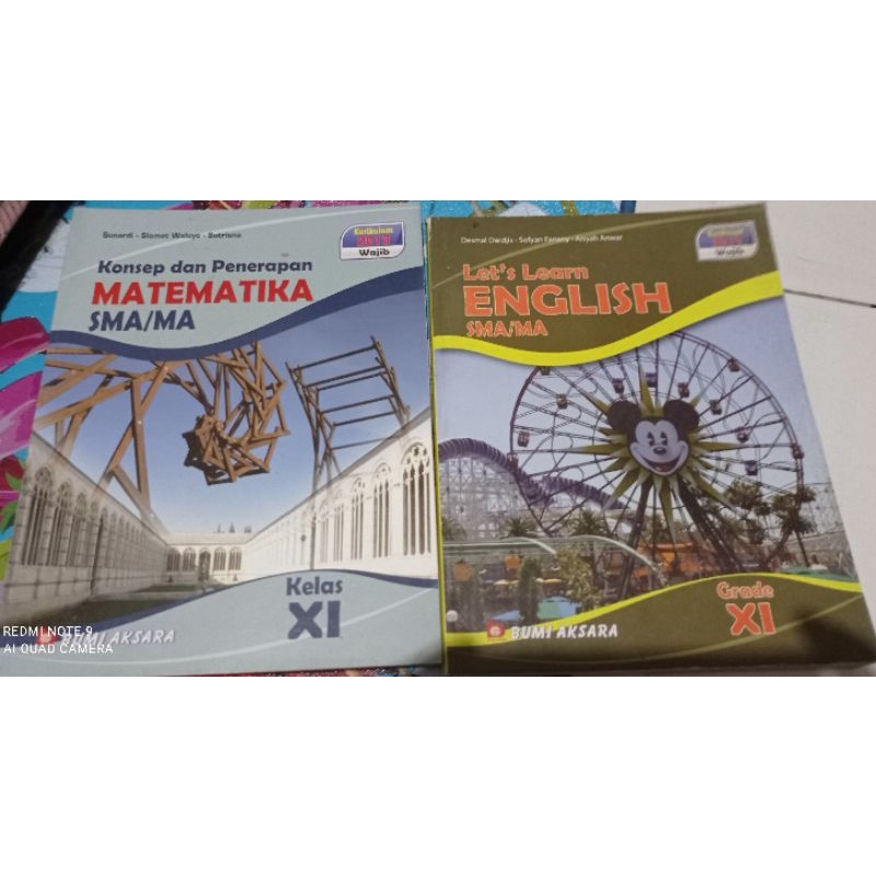 ENGLISH KLS 11 SMA/ MATEMATIKA KLS 11 SMA PROGRAM WAJIB