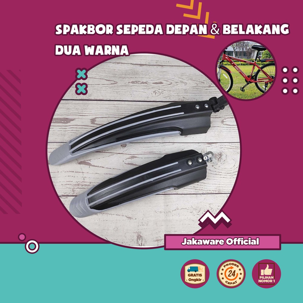 SPAKBOR SEPEDA DEPAN & BELAKANG DUA WARNA SEPEDAH SLEBOR BIKE PENAHAN CIPRATAN AIR MTB LIPAT FIXIE S