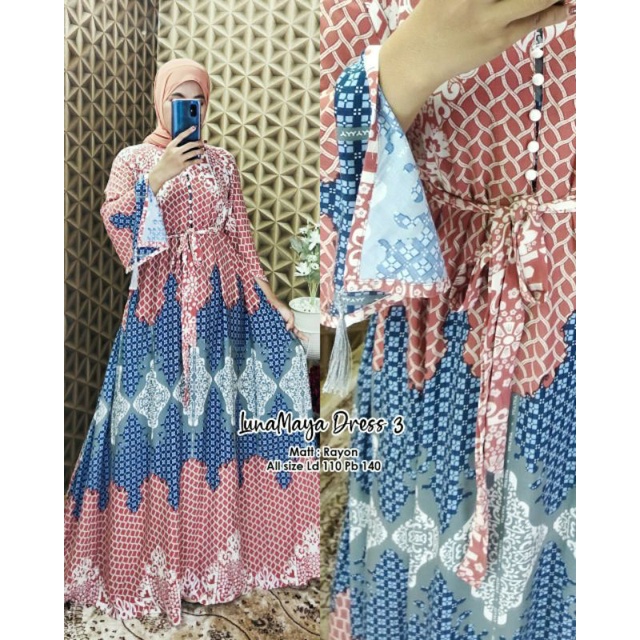 New LunaMaya /Dress/Gamis/Maxi Fashion Muslimah/