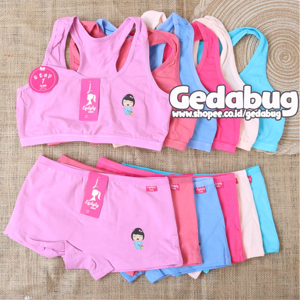 Setelan Miniset Lydyly 109 Tali Lebar | Setelan miniset celana Dalam anak | Gedabug