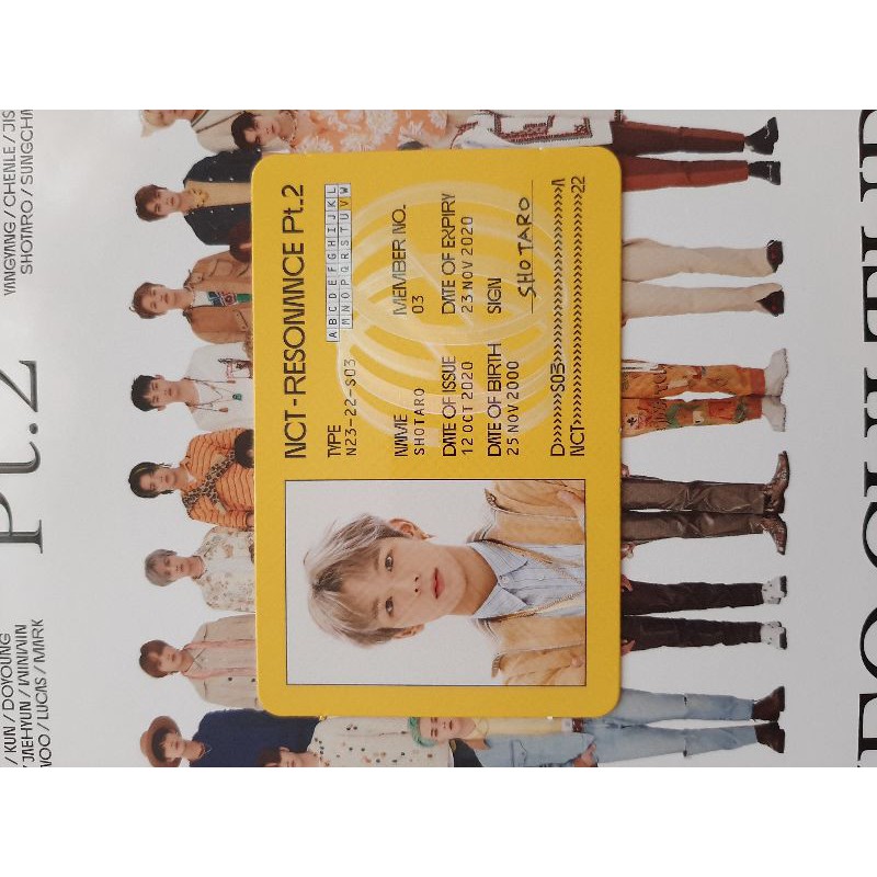 ID Card Shotaro NCT 2020 Departure