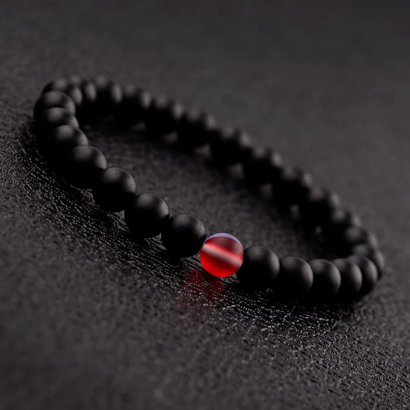 Gelang Yoga Bulan Unggu Black Onyx - Hitam