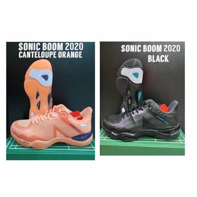 LINING SONIC BOOM 2020 SEPATU BADMINTON ORIGINAL - BLACK 260 MM