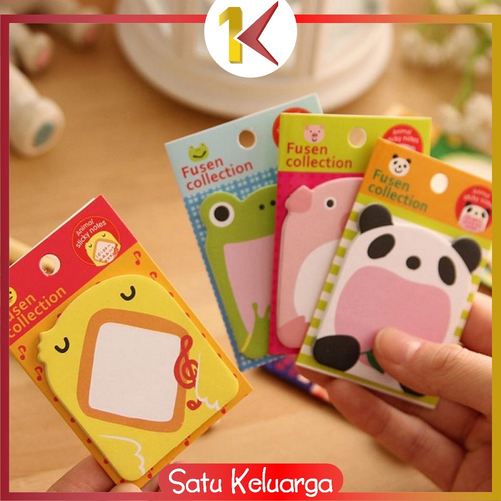SK-A3 Sticky Notes Motif Binatang Tempelan Kertas Catatan Memo Note Karakter Animal Lucu Unik-8