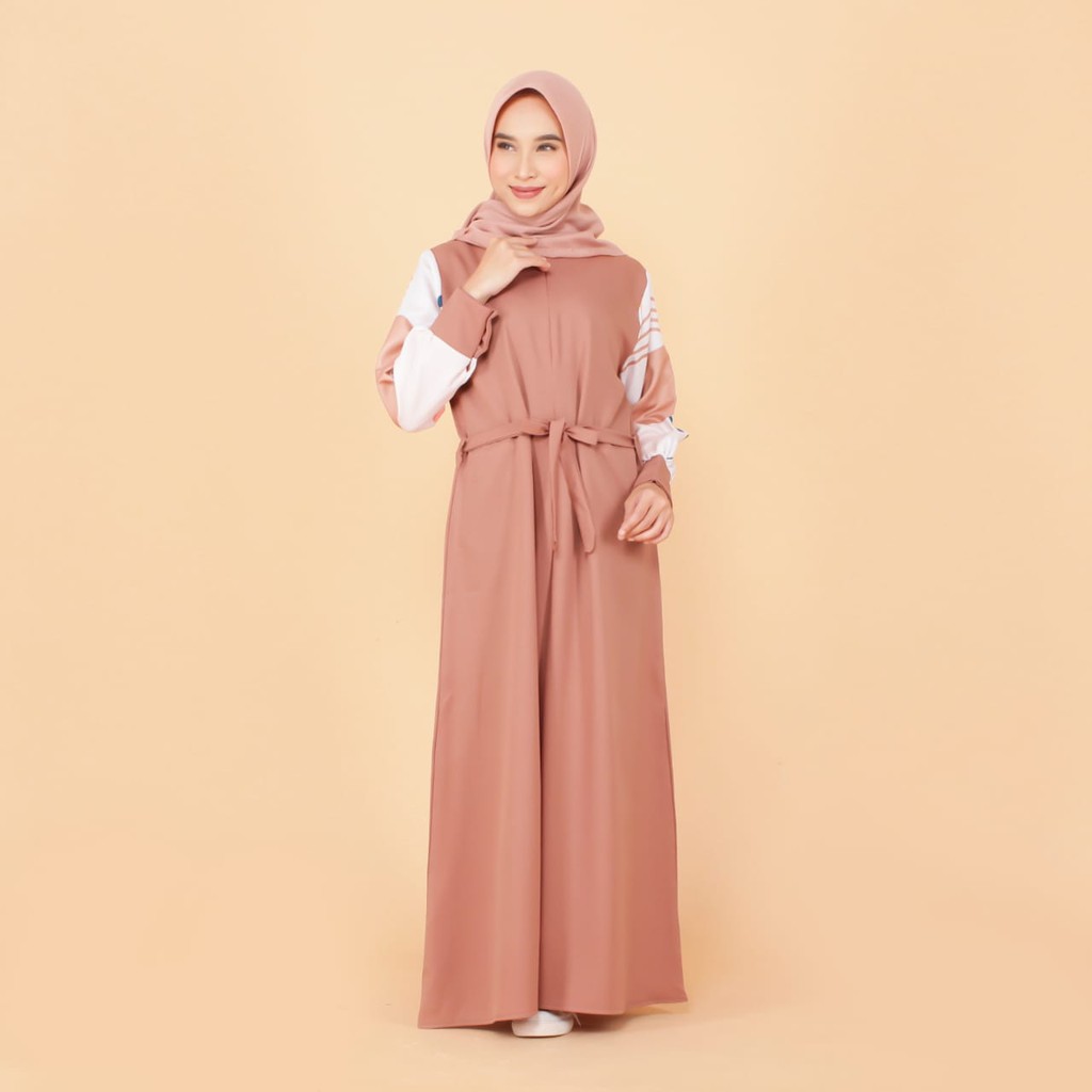 TokoMilkan - Dress Wanita Dewasa Muslim RAIA Bahan Moscrepe