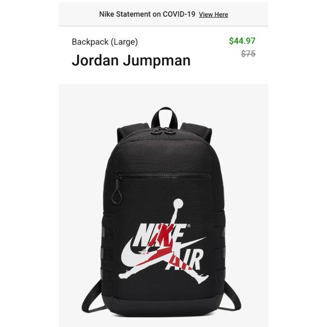 nike air jordan backpack