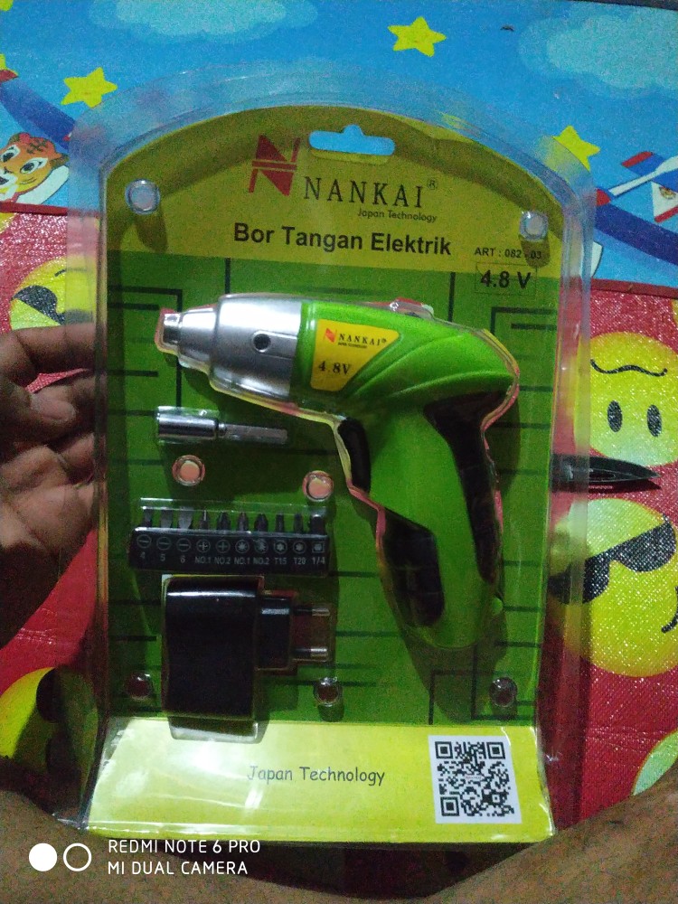 Obeng Tangan Elektrik Charger Cordless Screwdriver Nankai