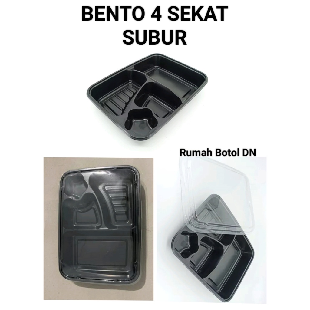 (MIN 50 PCS) MIKA BENTO 4  SEKAT  MANDALA