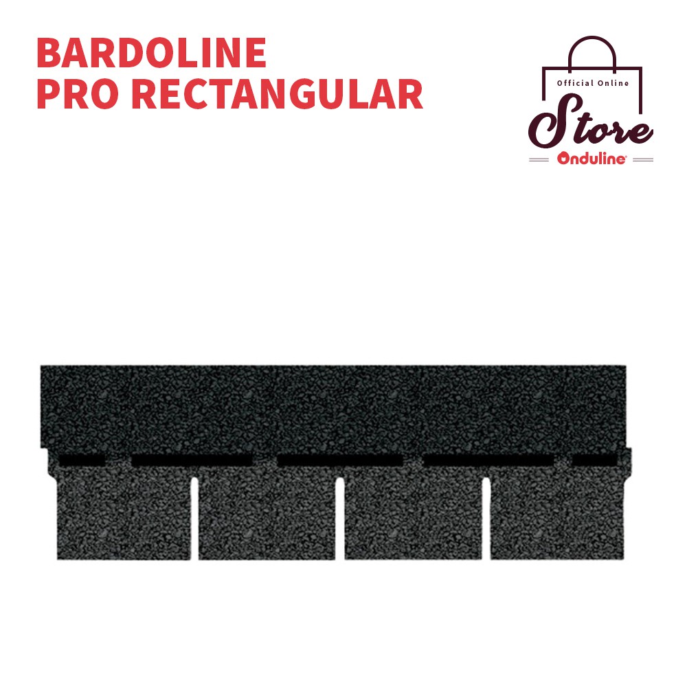 Onduline Atap Aspal Genteng Bitumen Flat Shingles - Bardoline Pro Rectangular - 1 Pack Isi 21 Pcs