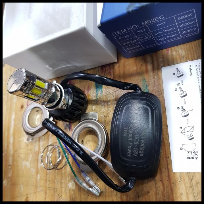 Lampu Led Myth 6 Sisi H6 Motor Bebek H4 Vixion Byson Pendingin Kipas