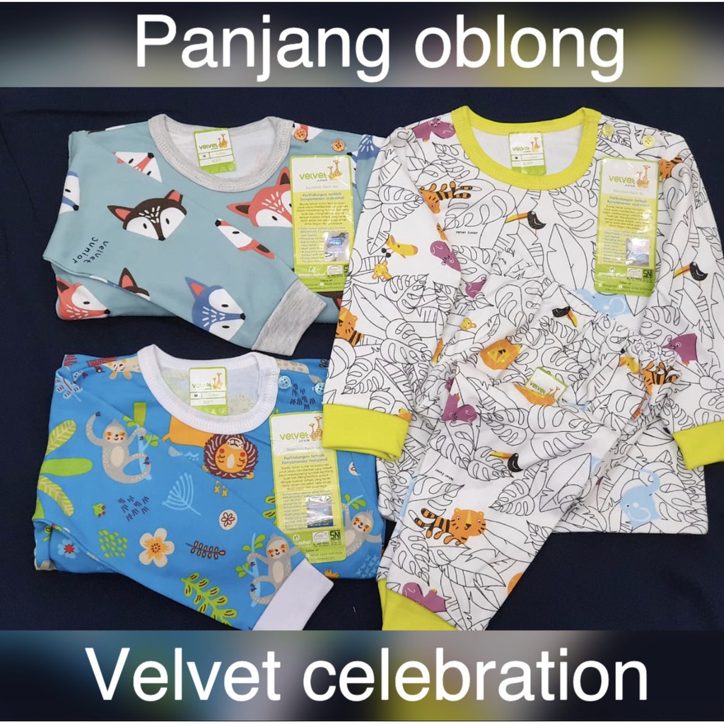 Setelan Baju  Tidur  Piyama Panjang  Velvet  Junior  SML LB LL 