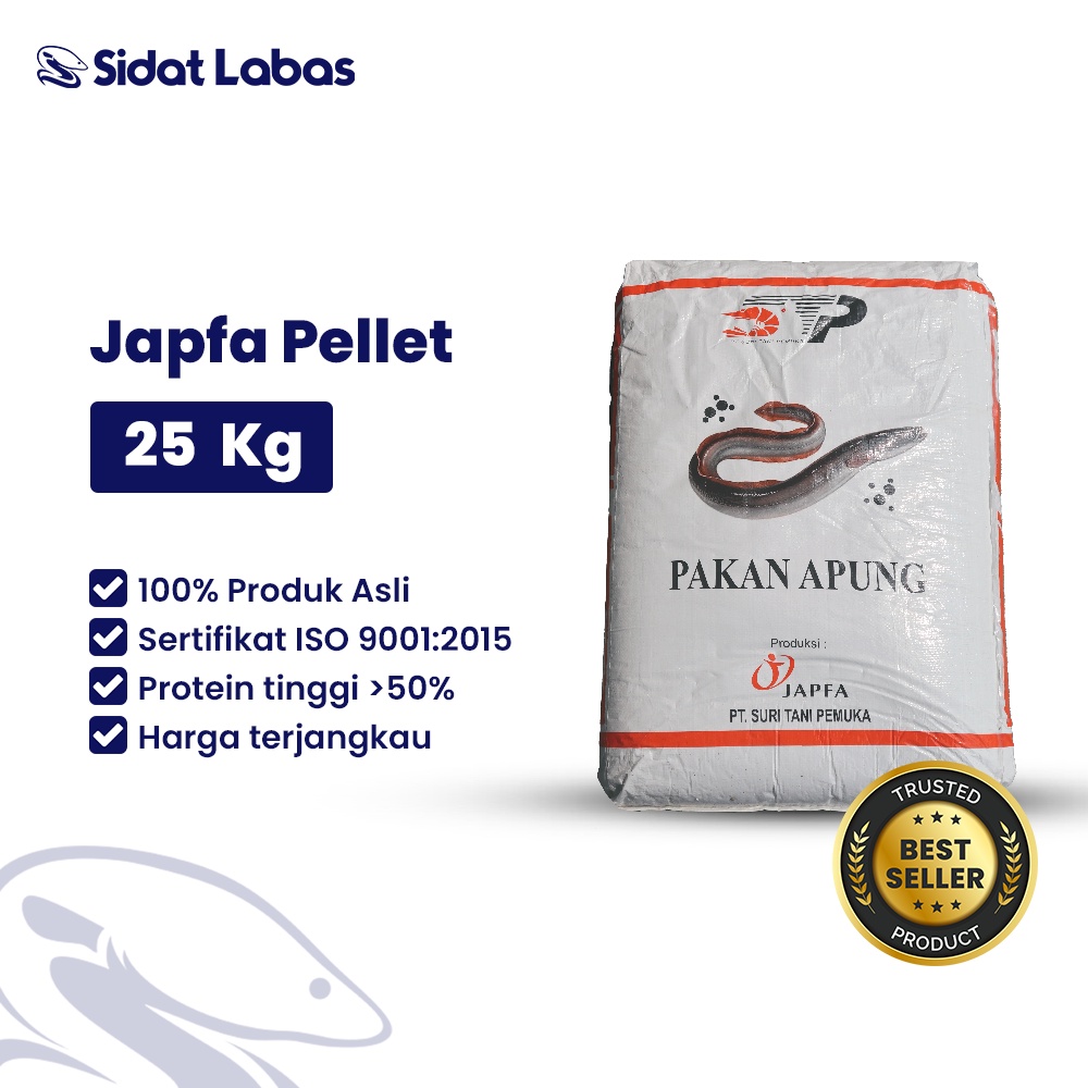 Pakan Ikan Sidat Japfa Pelet 25 Kg