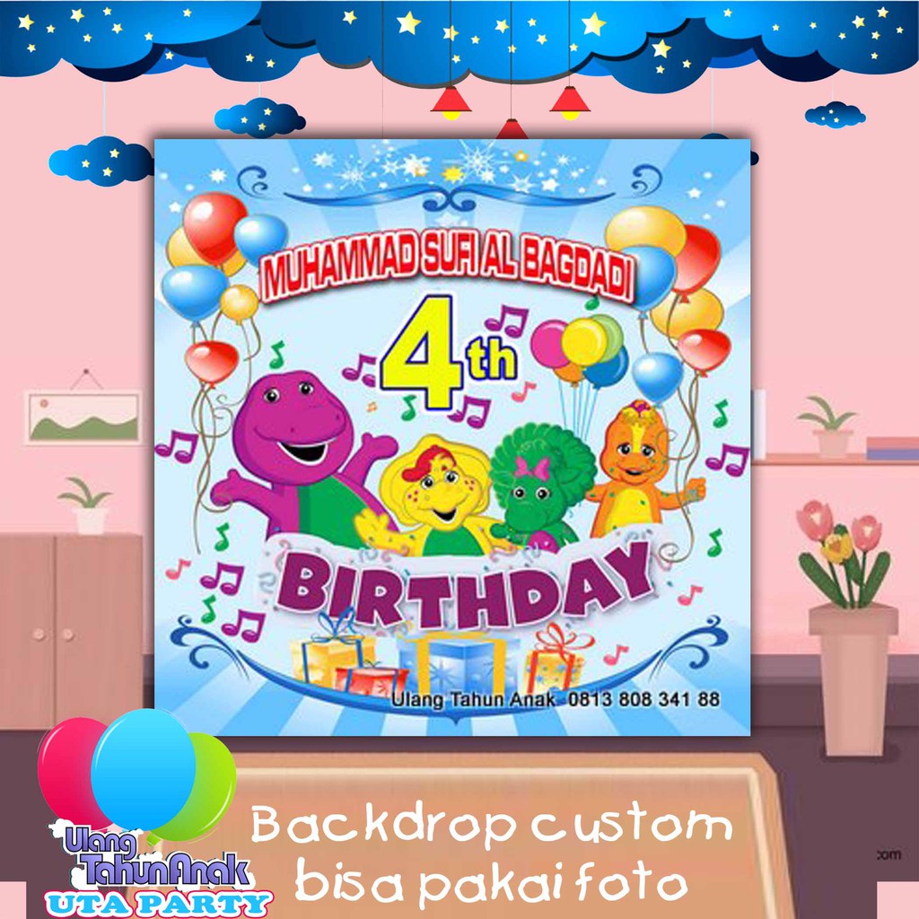 Backdrop ulang tahun / backdrop custom / backdrop ulang tahun anak / banner backdrop