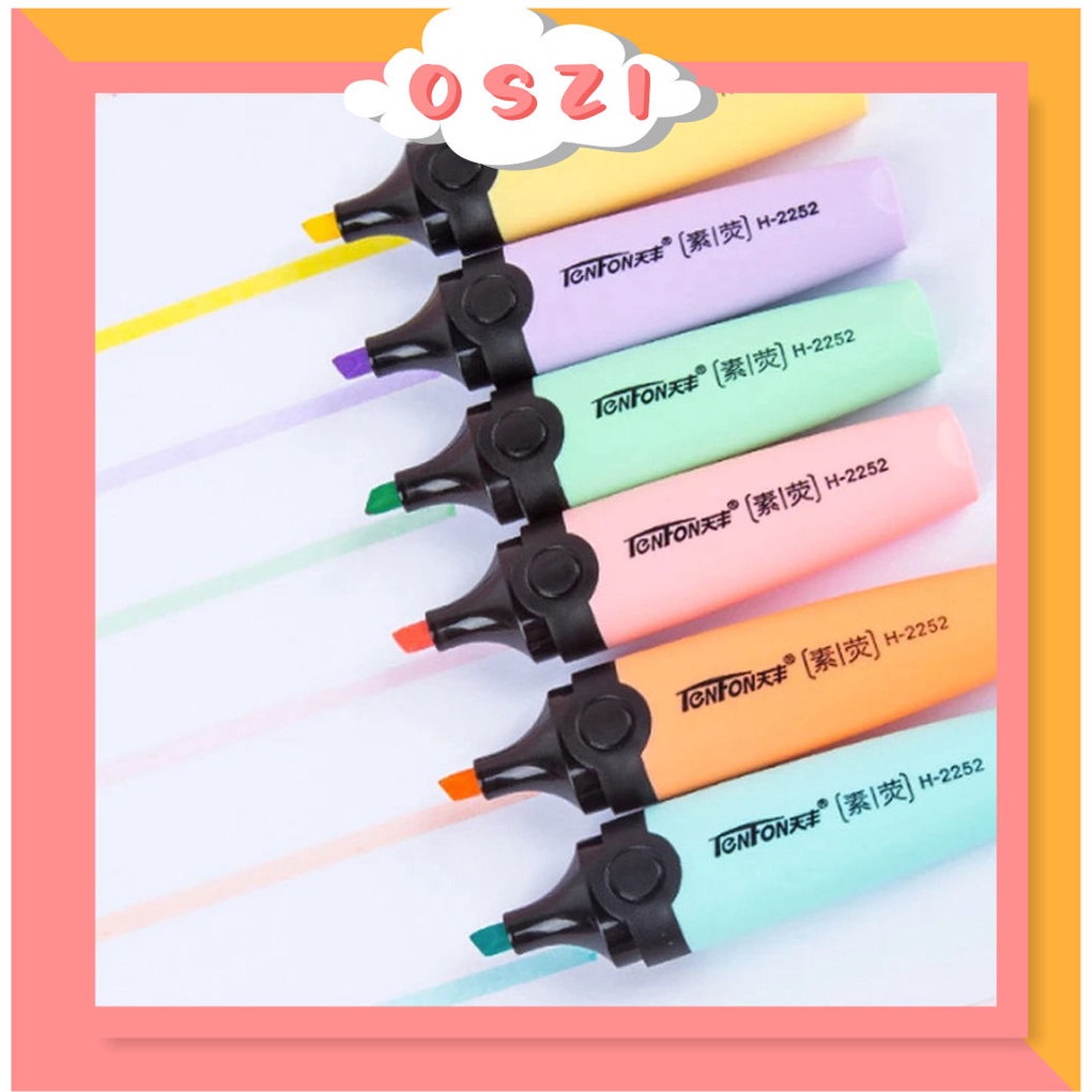 

OSZI Highlighter Pen Highlighter Pastel Colour Pen Journal Marker Pen Alat Tulis Replacement Penanda Warna S016