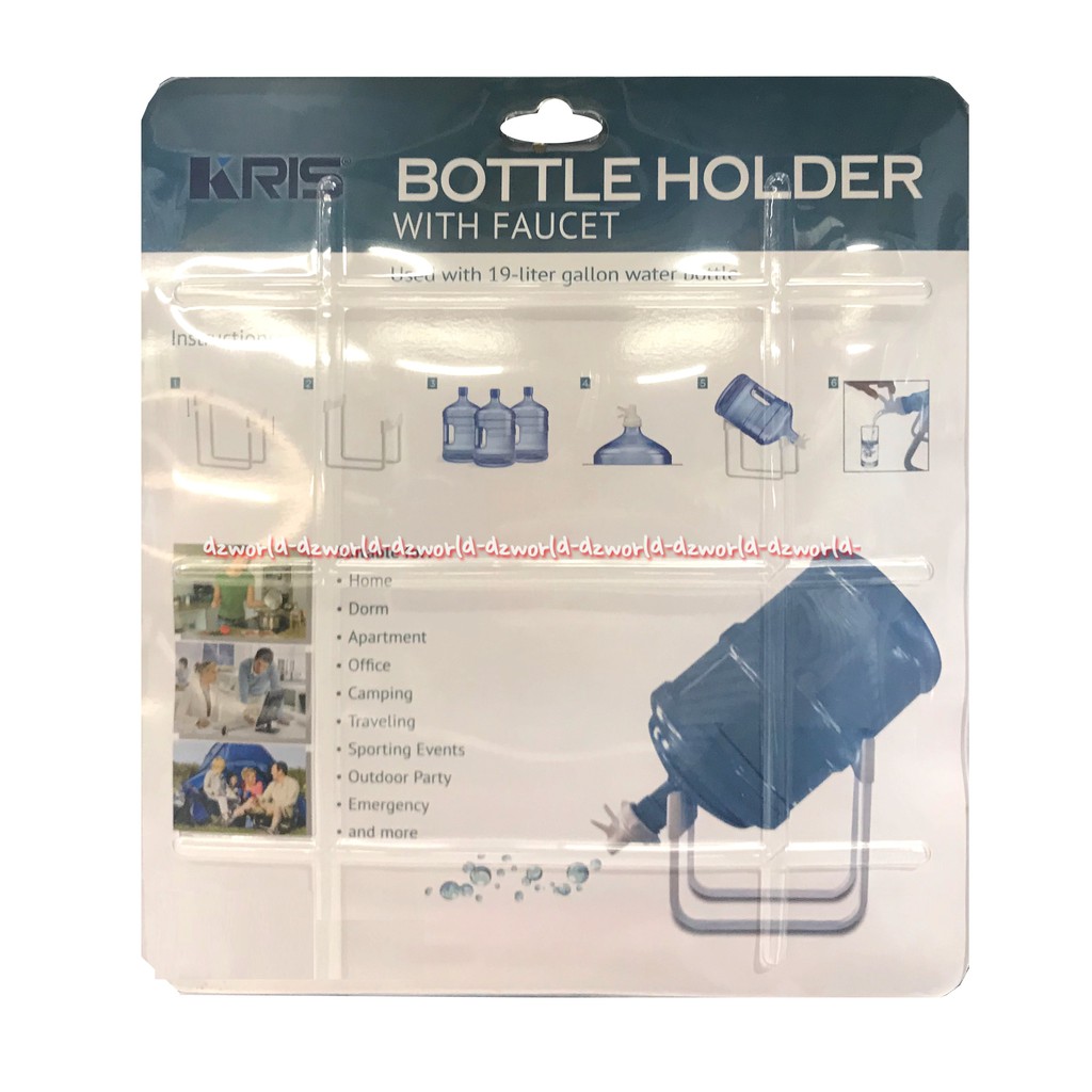 Kris Bottle Holder With Faucet Alat Untuk Penyangga Botol Galon Aqua Air Minum