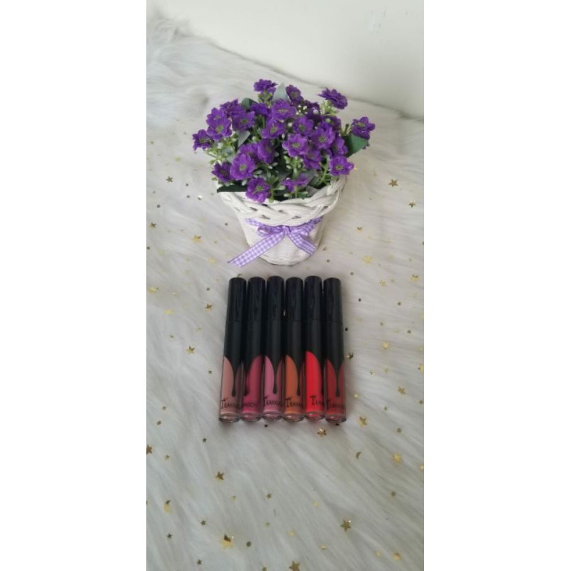 Lipstik cair glamour select Red velvet matte bludru krim bibir ringan tahan lama imoprt murah
