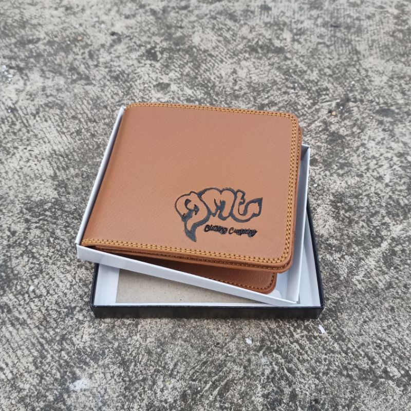 PROMO DOMPET PRIA SEMI KULIT AMT 01 COKLAT MUDA POLOS PENDEK