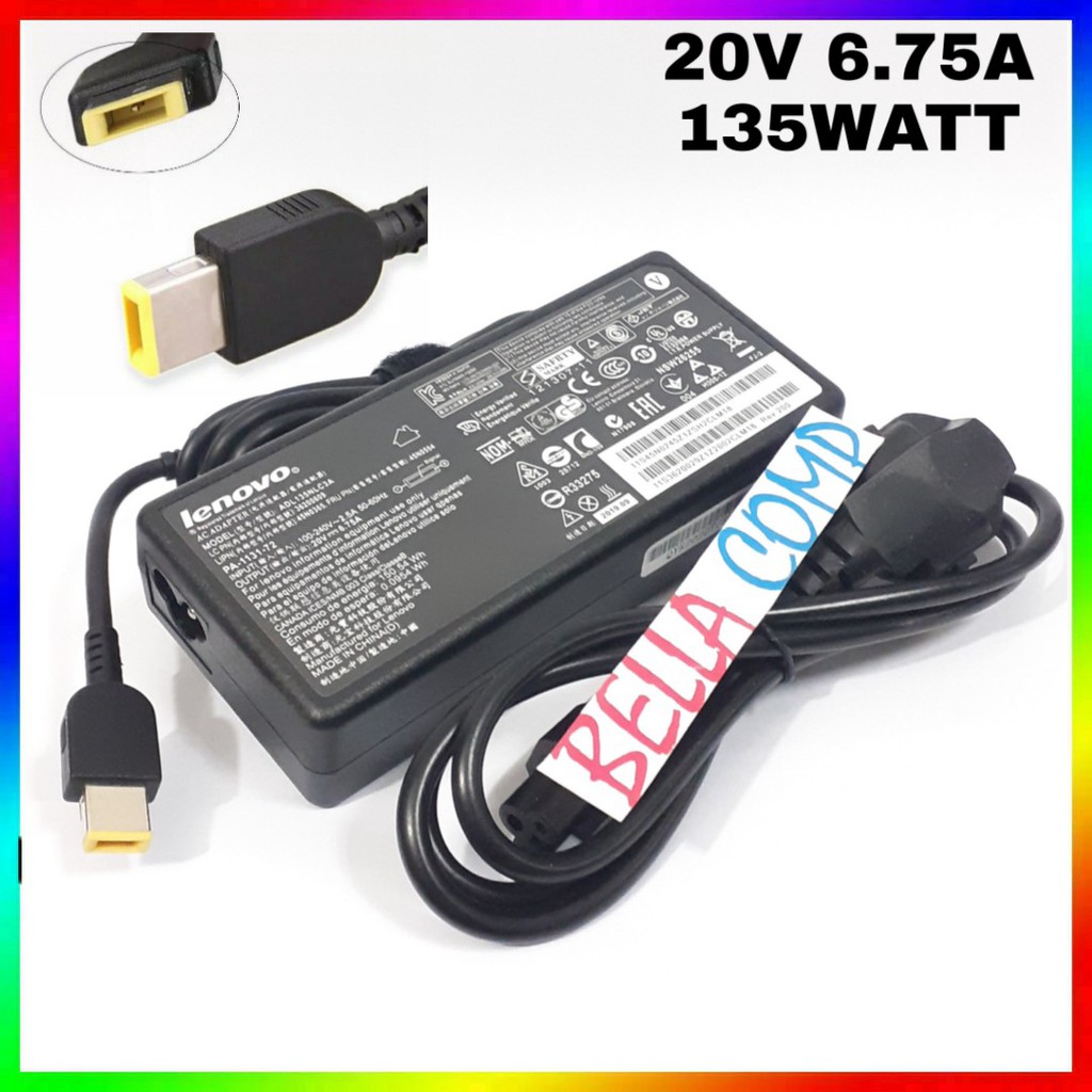 ADAPTOR CHARGER CASAN LAPTOP LENOVO 20V 6.75A USB 135W LENOVO LEGION SERIES/IDEAPAD Z710 Y50 T440P