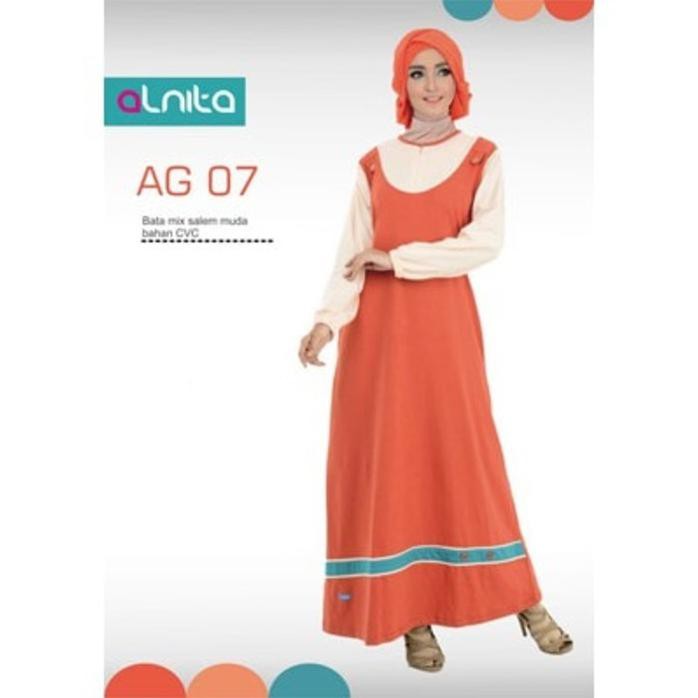 READY GAMIS !! DISKON BESAR GAMIS SARIMBIT  ALNITA AG 07 - FANTA TUA, M TERJAMIN BERKUALITAS
