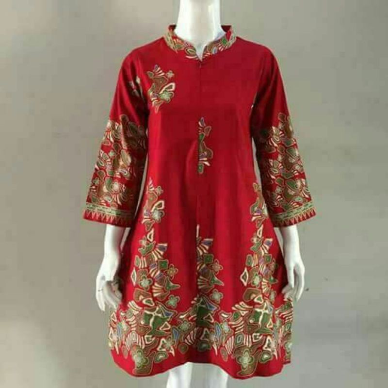 Grosir Terlaris TUNIK BATIK GENES JELITA TUNIC NAVBOR YELBOR WHITBOR CREAMBOR