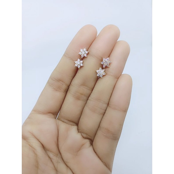 giwang bunga full mp &amp; pita full mp/ giwang perak asli silver 925 lapis emas/ giwang fashion wanita