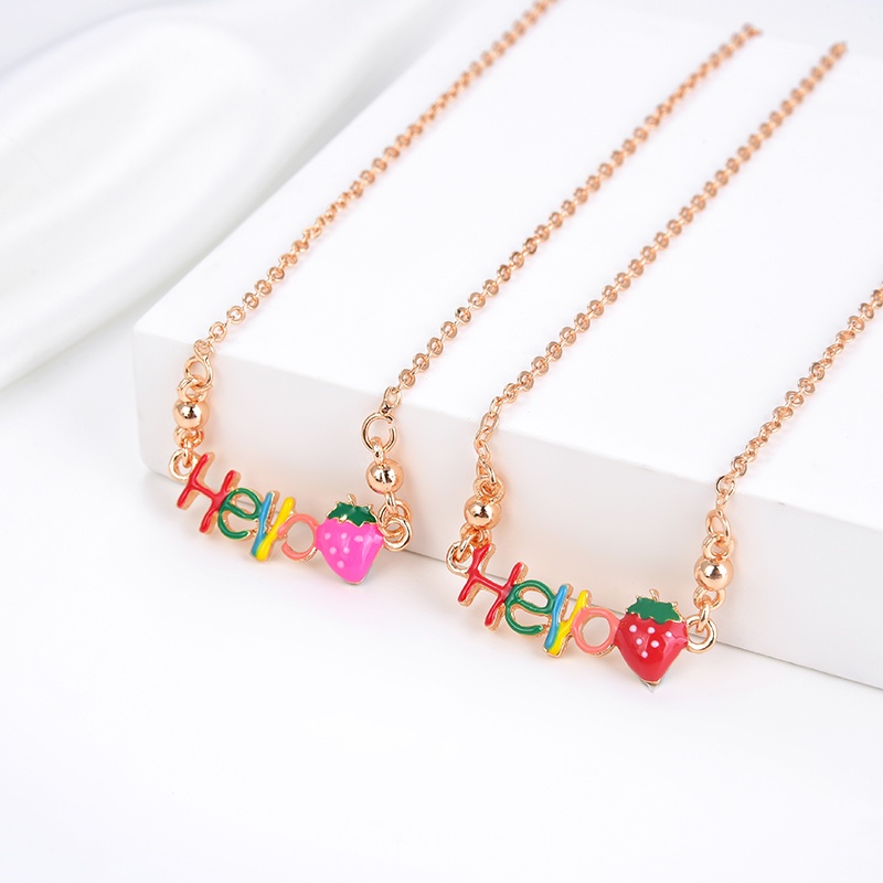 kalung titanium anak wanita emas muda nama murah korea anti karat asli anti karat model selamanya -2