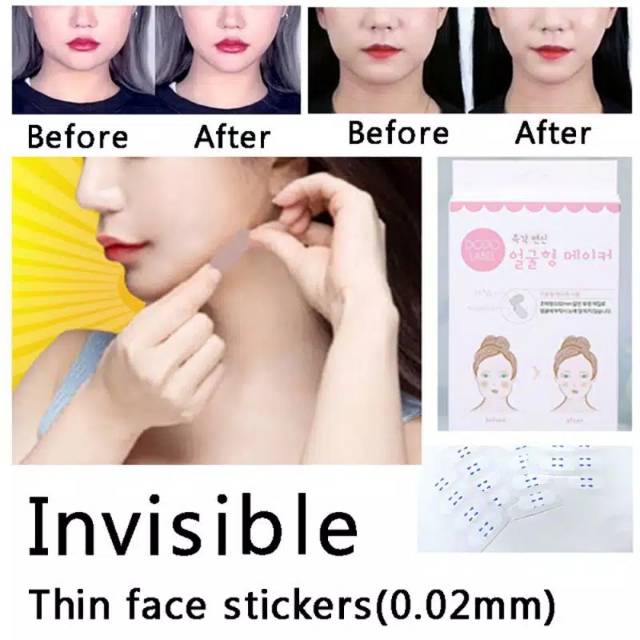 Invisible thin face sticker selotip wajah