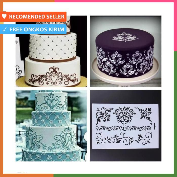 

CAKE STENCILS 1 PCS CAKE STENSIL CAKE STENCIL PATTERN MOTIF KUE SPUIT
