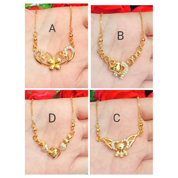 RB342. Kalung xuping wanita dewasa lapis emas dgn mata zircon ukuran 45 cm