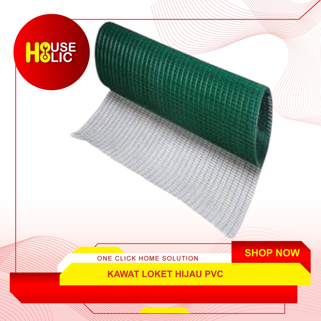 Kawat Loket PVC Rol 1/2” Inch / Kawat Ayakan / Kawat Ram PVC Roll