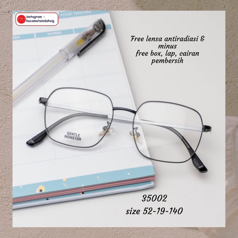 PAKET KACAMATA LENSA MINUS anti radiasi pria wanita 35002