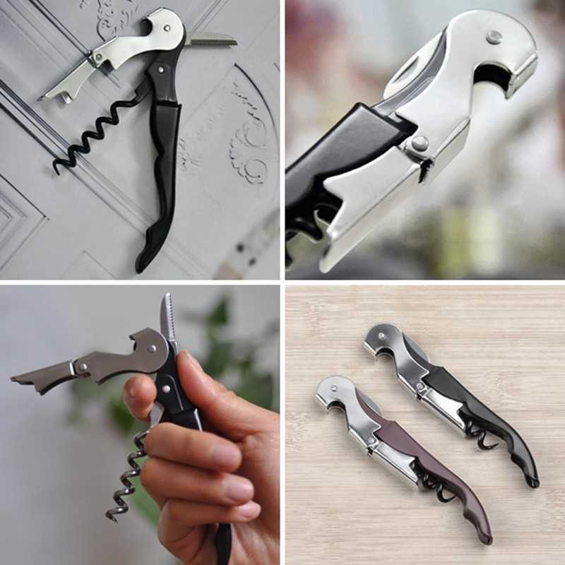 [OBRAL RIJEK] Pembuka Tutup Botol Wine Bottle Opener Stainless Steel - WS01