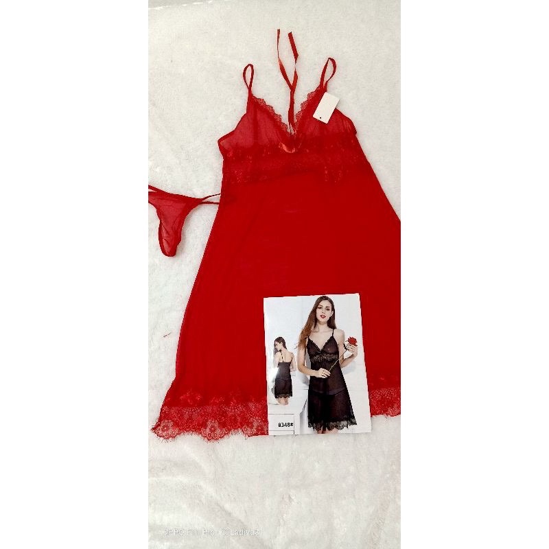 TALLY BAJU TIDUR / LINGERIE 8348 I FREE SIZE I BAHAN RENDA