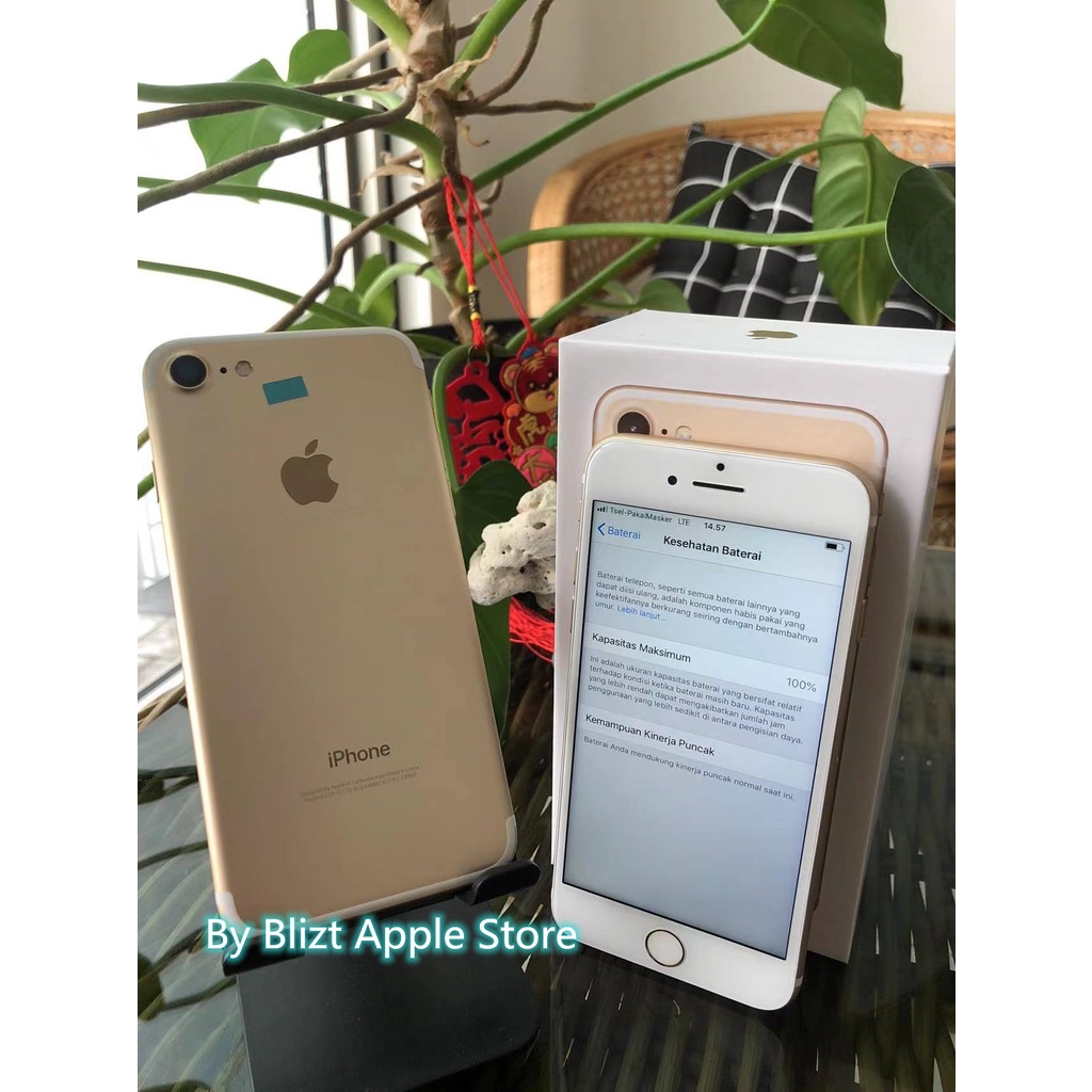 iPhone 7 32GB Fullset  All Sim Silent Original  Ex inter Second Mulus100%  3utools All Green (Garansi 1 Tahun)