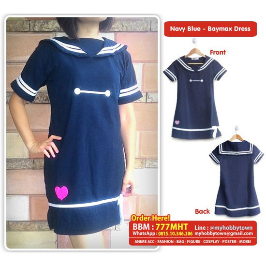 Dress Baymax Navy Blue