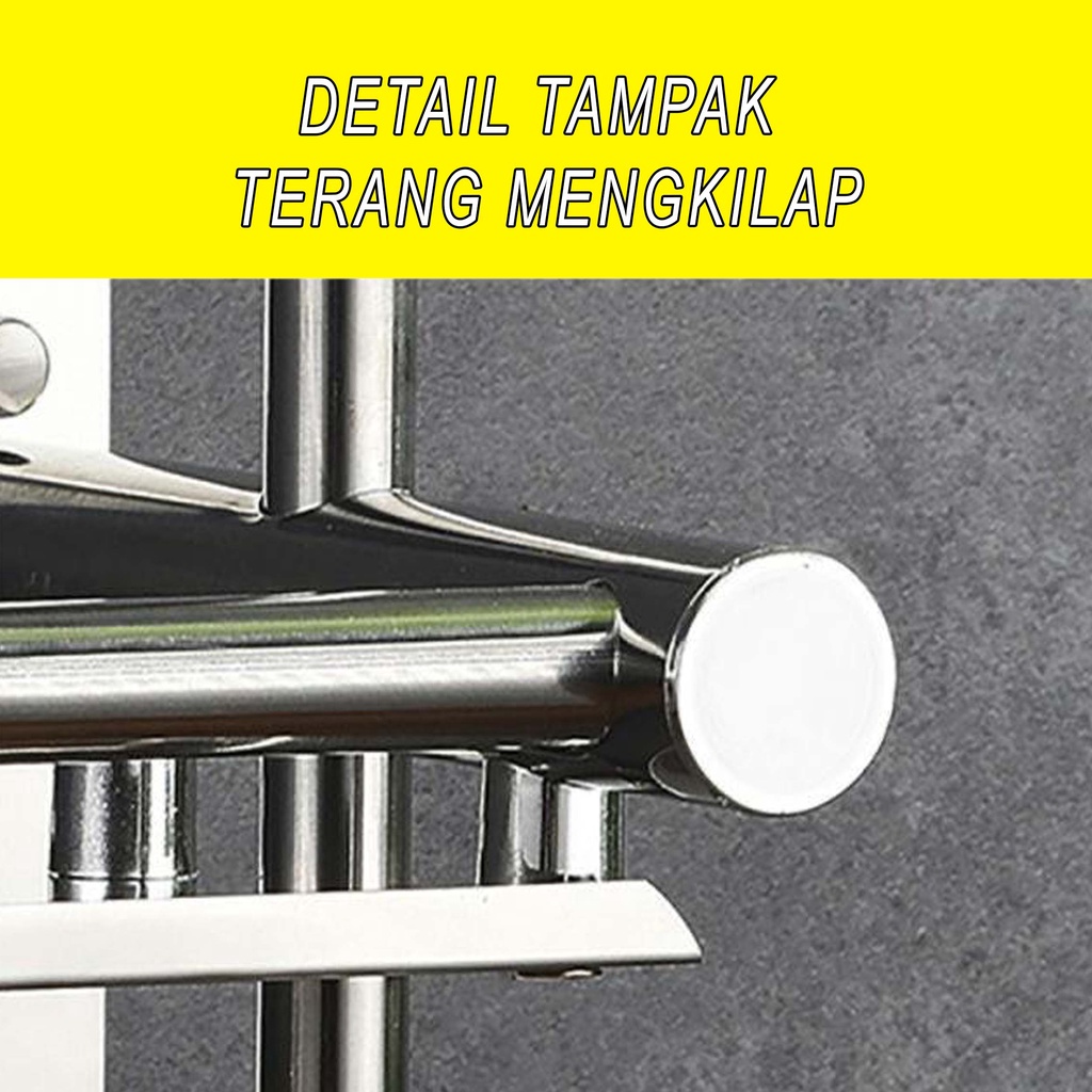 Rak Gantung 2 Tingkat / Rak Kamar Mandi / Rak Stainless / Rak Serbaguna