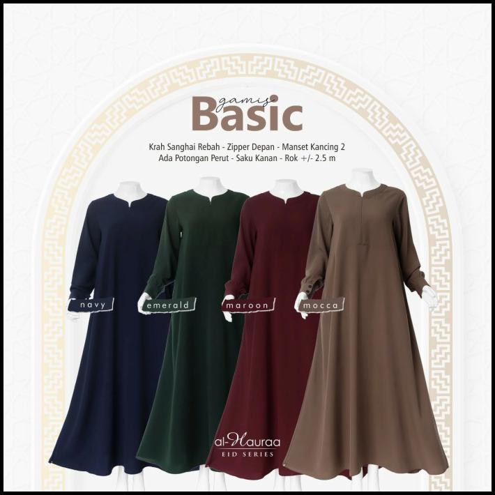 Alhauraa Gamis Basic - Navy, L