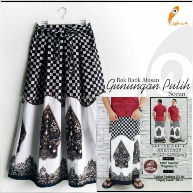 Sarung batik dan Rok batuk 1 set.. couple .. beli rok or sarung bisa