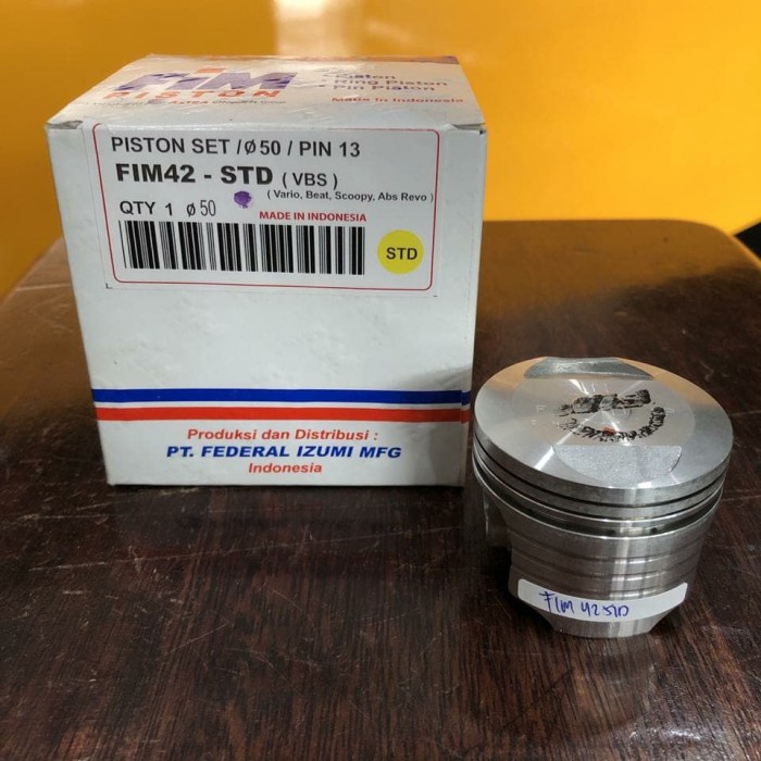 Piston Fim Honda Vario110 Beat Scoopy Spacy Absolute Revo Pin13 Fim42
