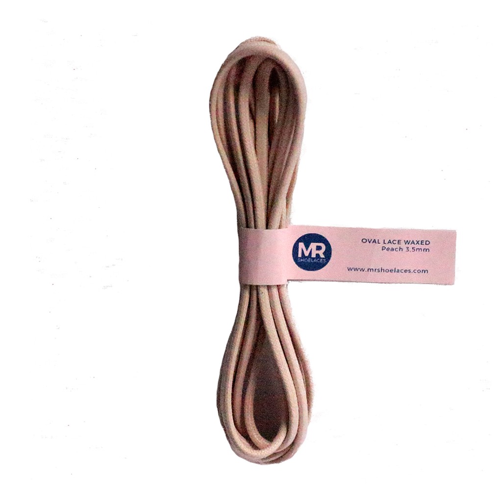 MR Shoelaces FC11 Peach Tali Sepatu Lilin Oval 3.5mm (Waxed Laces) 50cm 60cm 70cm 80cm 100cm 120cm 150cm 200cm - Premium Shoelace