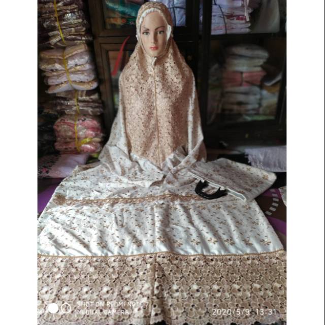 MUKENA TERUSAN PRADA/ MUKENA TERUSAN DEWASA/ MUKENA PRADA ORI