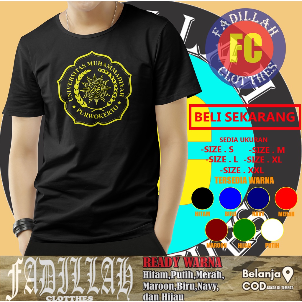Kaos Kampus Universitas Muhammadiyah Purwokerto Logo Baju Distro