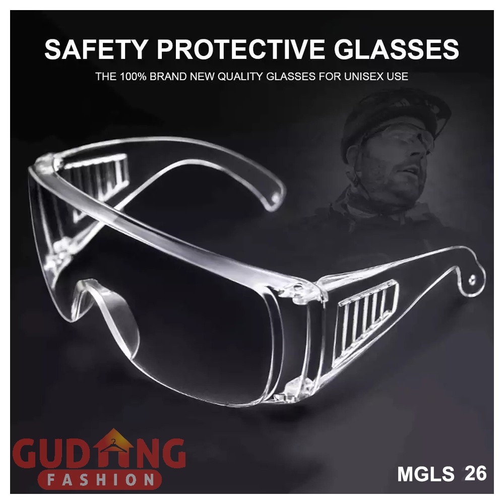 Kacamata Greinda Bening / Safety Protective Glass Dust For Unisex Use - MGLS 26