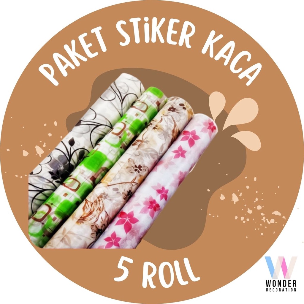 Paket Hemat 5Roll Stiker Kaca Jendela Stiker Tidak Tembus Pandang Sticker Kaca Sunblast Ukuran 45cm x 1meter stiker kaca anti silau -Wonderdekorasi