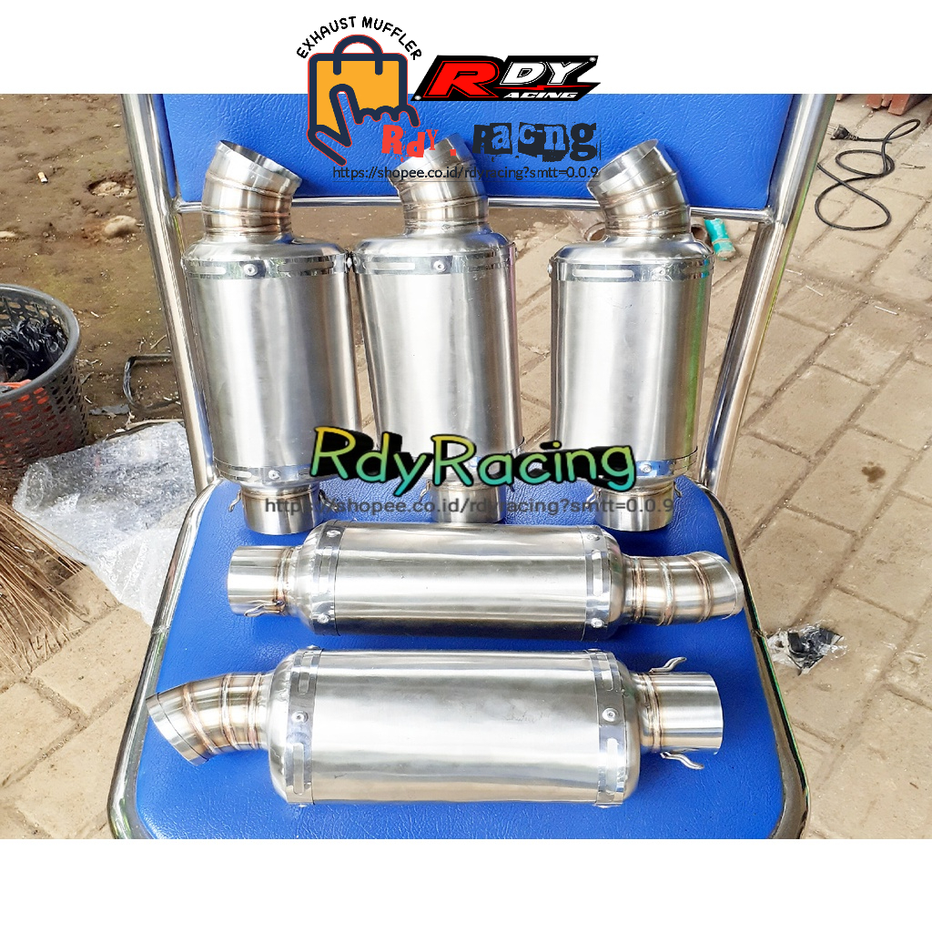 Knalpot silencer oval / inlet 50mm / Selencer knalpot racing suara bas padat