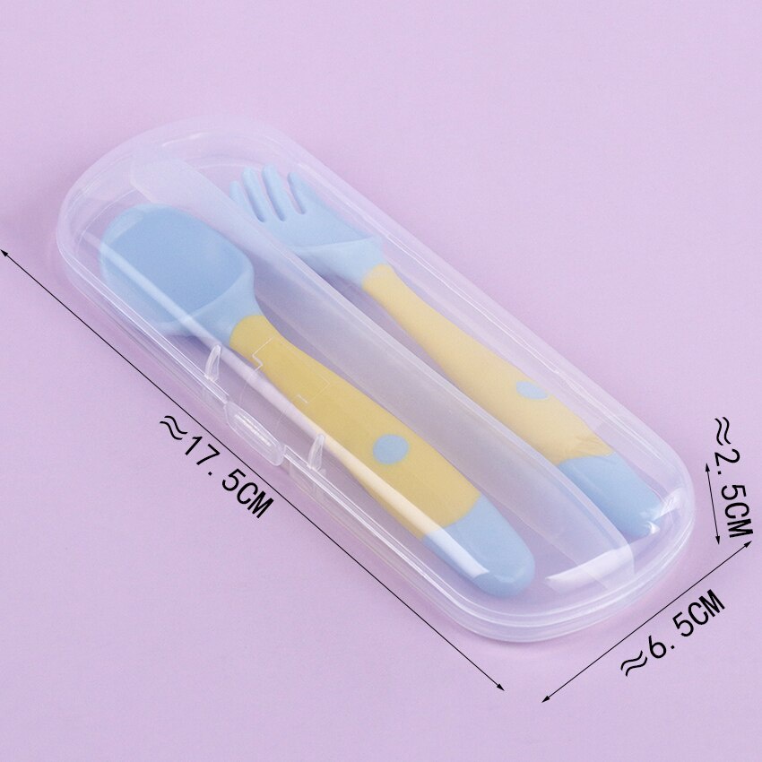 JetCook Sendok Makan Bayi Alat Makan Bayi Set Sendok Garpu Bengkok MPASI Bahan Silikon Safety Spoon Baby