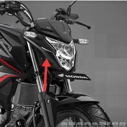 kupingan lampu depan Cowl R front side cb 150 led K15G kanan hitam